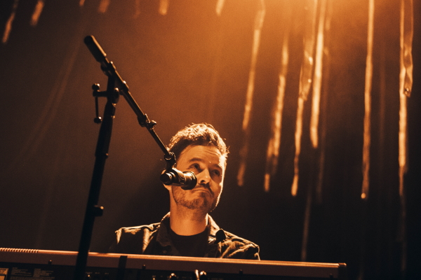 Patrick Droney performing at the infamous Winnipeg venue the Burton Cummings Theatre.