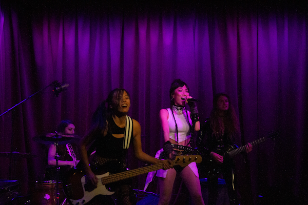 AZRA performing her at her EP release at The Hotel Cafe in Los Angeles on July 28, 2023.