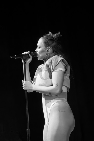 UPSAHL performing at the Greek Theater in Los Angeles.