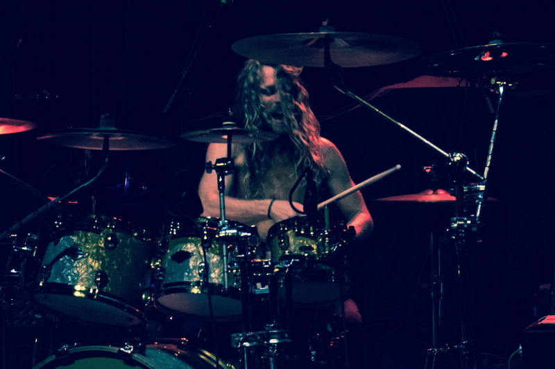 Metal band Toothgrinder performing at The Park Theatre in Winnipeg.