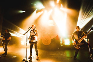 Trivium wrecking havoc on the Vogue Theatre stage in Vancouver, BC.