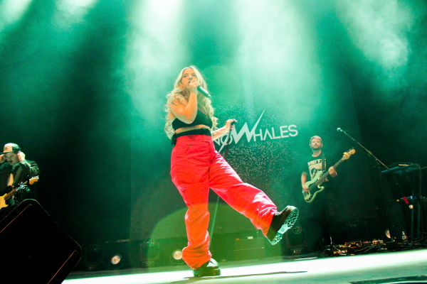 Monowhales performing in Regina, SK at the Conexus Arts Centre.