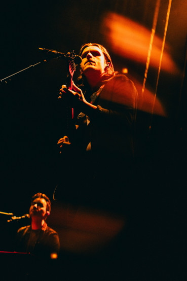 Patrick Droney performing at the infamous Winnipeg venue the Burton Cummings Theatre.