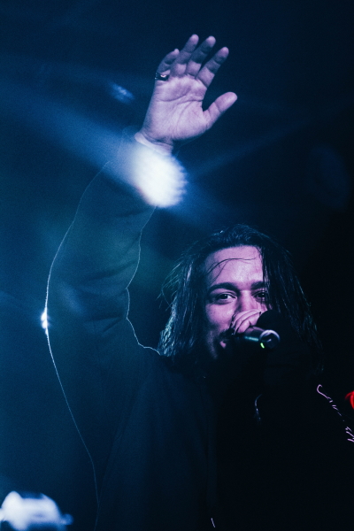 Post-hardcore band VRSTY making their presence known to the Fargo crowd at the TAK Music Venue.