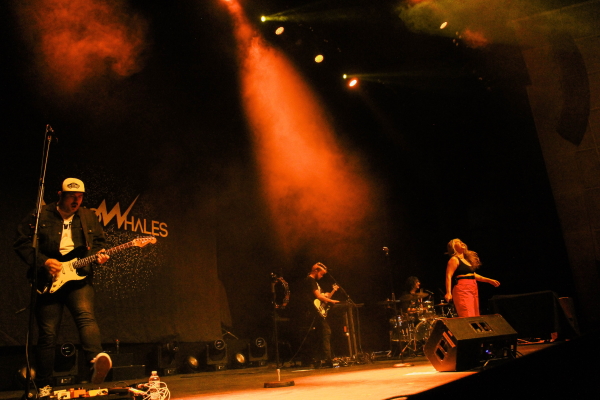 Monowhales performing in Regina, SK at the Conexus Arts Centre.
