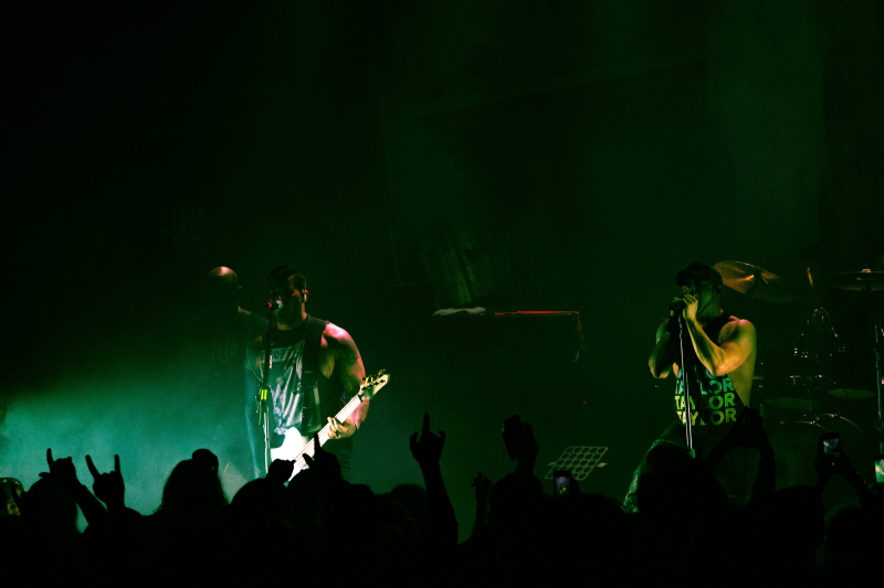 Alternative metal band All That Remains performing at Winnipeg's Park Theatre.