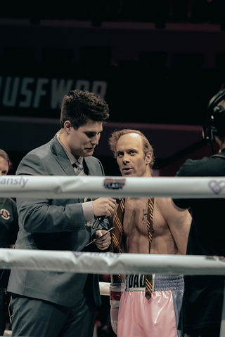Influencers, creators, and youtubers boxing for charity at Yuengling Center in Florida as part of the Creator Clash event.