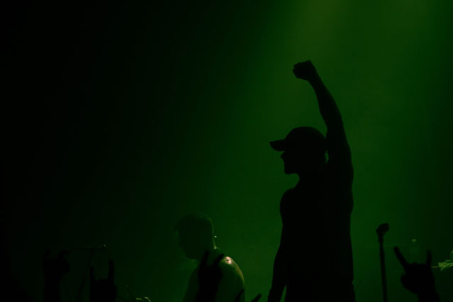 Alternative metal band All That Remains performing at Winnipeg's Park Theatre.