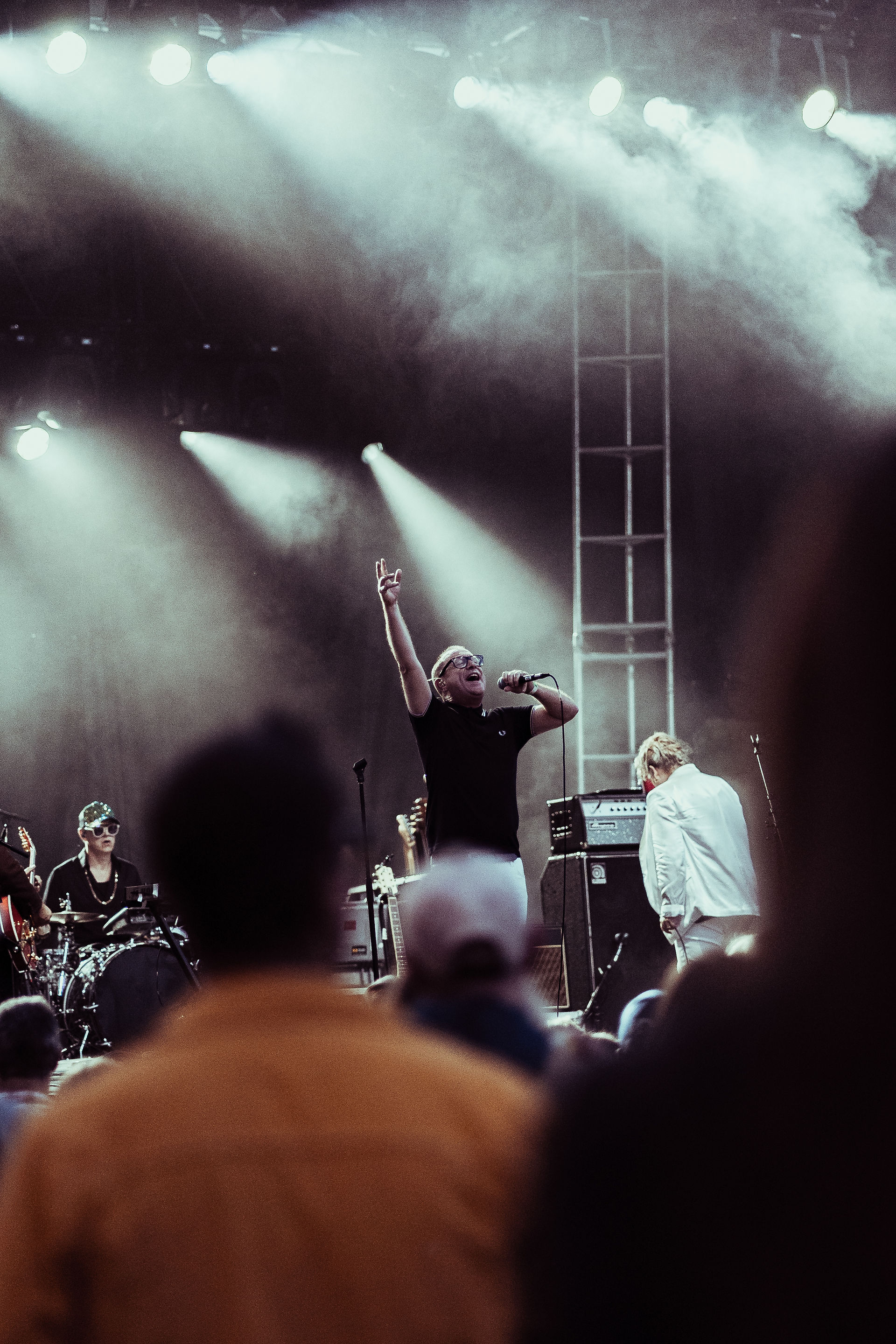 STARS performing in front of the Burt Block Party audience.