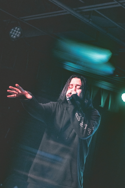 Post-hardcore band VRSTY making their presence known to the Fargo crowd at the TAK Music Venue.