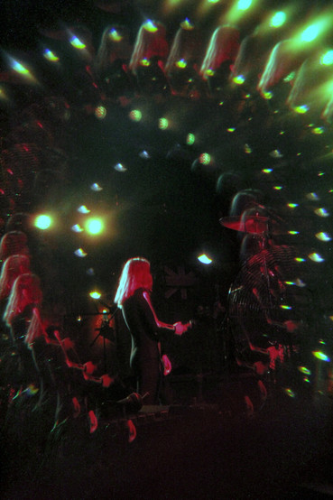 Photo of the Manitoba rock band Julien's Daughter performing on the Pyramid Cabaret stage.