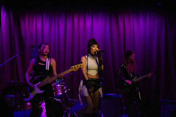 AZRA performing her at her EP release at The Hotel Cafe in Los Angeles on July 28, 2023.