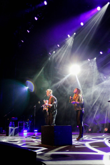Mother Mother performing in Regina, SK at the Conexus Arts Centre.