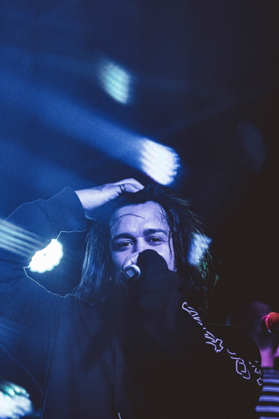 Post-hardcore band VRSTY making their presence known to the Fargo crowd at the TAK Music Venue.