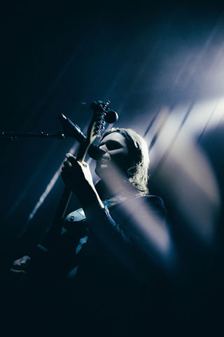Patrick Droney performing at the infamous Winnipeg venue the Burton Cummings Theatre.