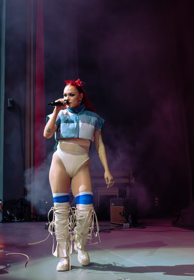 UPSAHL performing at the Greek Theater in Los Angeles.