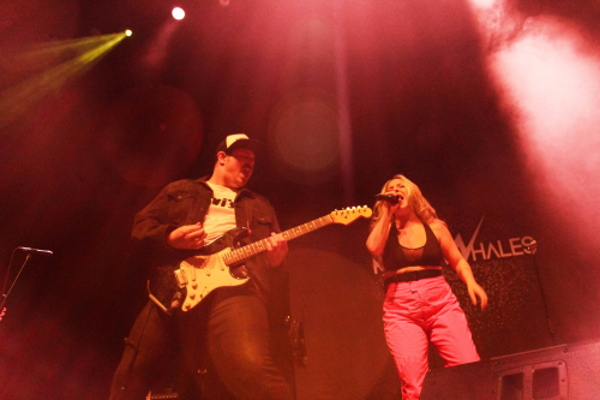 Monowhales performing in Regina, SK at the Conexus Arts Centre.