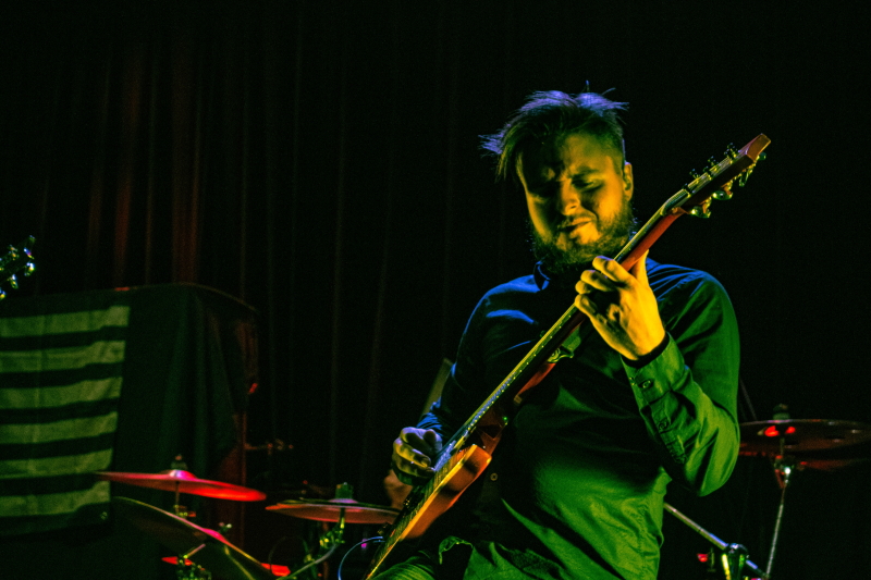 Metal band Toothgrinder performing at The Park Theatre in Winnipeg.