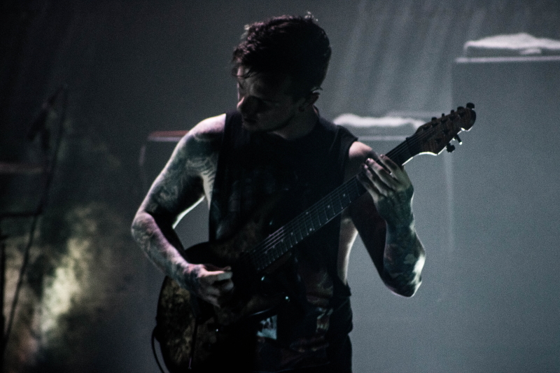 Alternative metal band All That Remains performing at Winnipeg's Park Theatre.