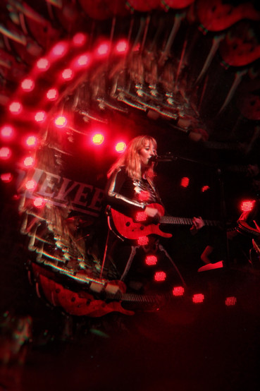 Photo of the Manitoba rock band Julien's Daughter performing on the Pyramid Cabaret stage.