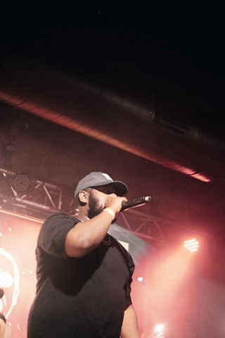 King Mookz performing at the Exchange Event Centre in Winnipeg, Manitoba.