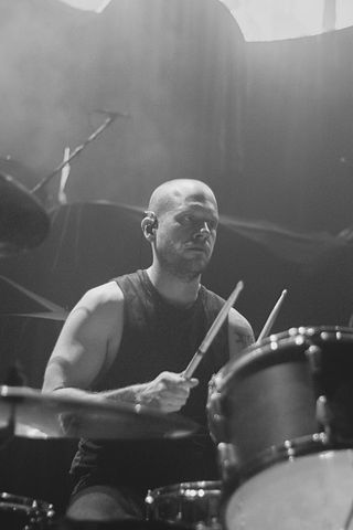 Khemmis performing live on stage in Vancouver.
