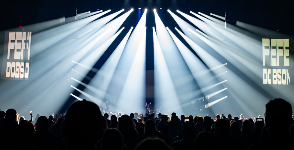 Fefe Dobson performing at the Canada Life Centre.