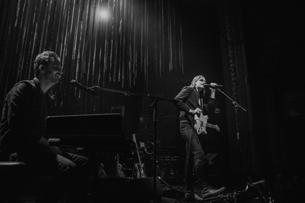 Patrick Droney performing at the infamous Winnipeg venue the Burton Cummings Theatre.