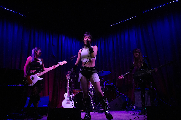 AZRA performing her at her EP release at The Hotel Cafe in Los Angeles on July 28, 2023.
