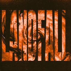 Orange-toned poster with the word NIGHT over a distressed face behind vertical bars, creating a dark, ominous mood.