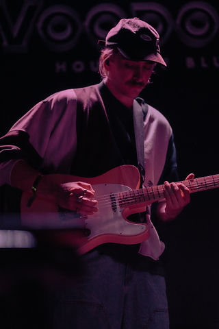 Pop-duo DWLLRS performing at the Voodoo Room in San Diego, California.