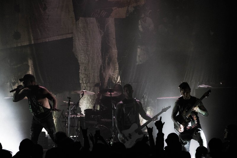 Alternative metal band All That Remains performing at Winnipeg's Park Theatre.