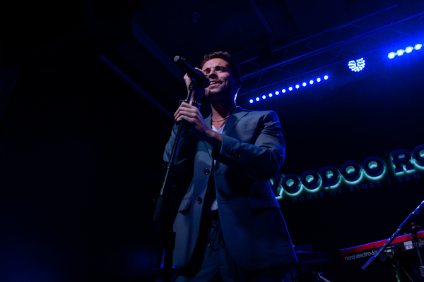 Jake Miller playing a lively set in San Diego at the Voodoo Room at the House of Blues.