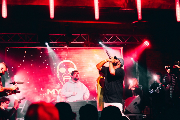 King Mookz performing at the Exchange Event Centre in Winnipeg, Manitoba.