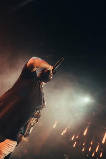 King Mookz performing at the Exchange Event Centre in Winnipeg, Manitoba.
