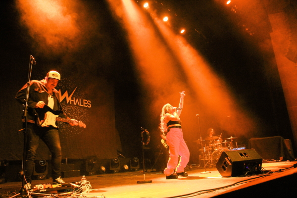 Monowhales performing in Regina, SK at the Conexus Arts Centre.