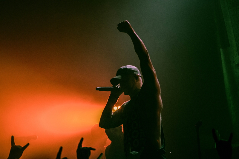 Alternative metal band All That Remains performing at Winnipeg's Park Theatre.