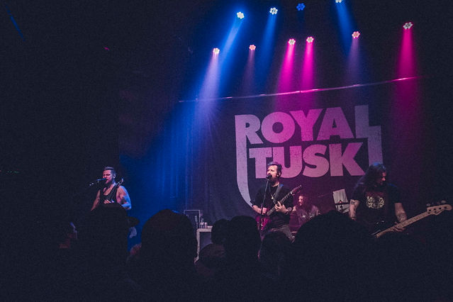 Alberta's hard rock band Royal Tusk performing at The Park Theatre.