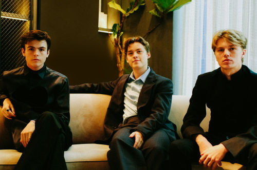 The latest press image for the British pop trio New Hope Club.