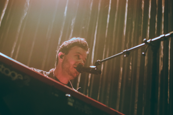 Patrick Droney performing at the infamous Winnipeg venue the Burton Cummings Theatre.