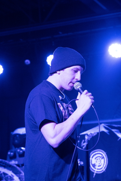 Metal band Divide the Fall tearing down the TAK Music Venue stage.