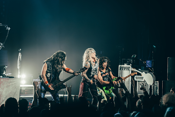 The Burton Cummings Theatre getting hit with music and laughs by glam metal outfit Steel Panther.