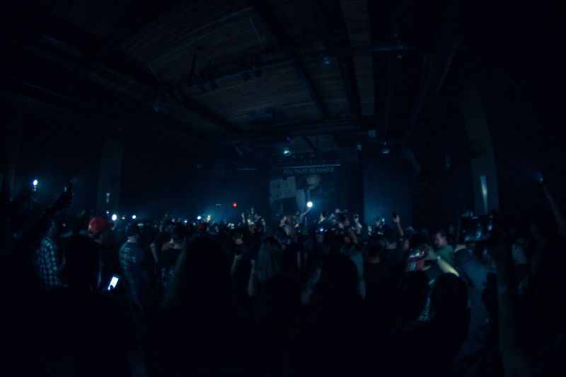 A crowd shot from inside Winnipeg's Park Theatre during All That Remains performance.