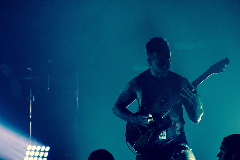 Alternative metal band All That Remains performing at Winnipeg's Park Theatre.