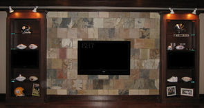 Wall-mounted flat panel TV