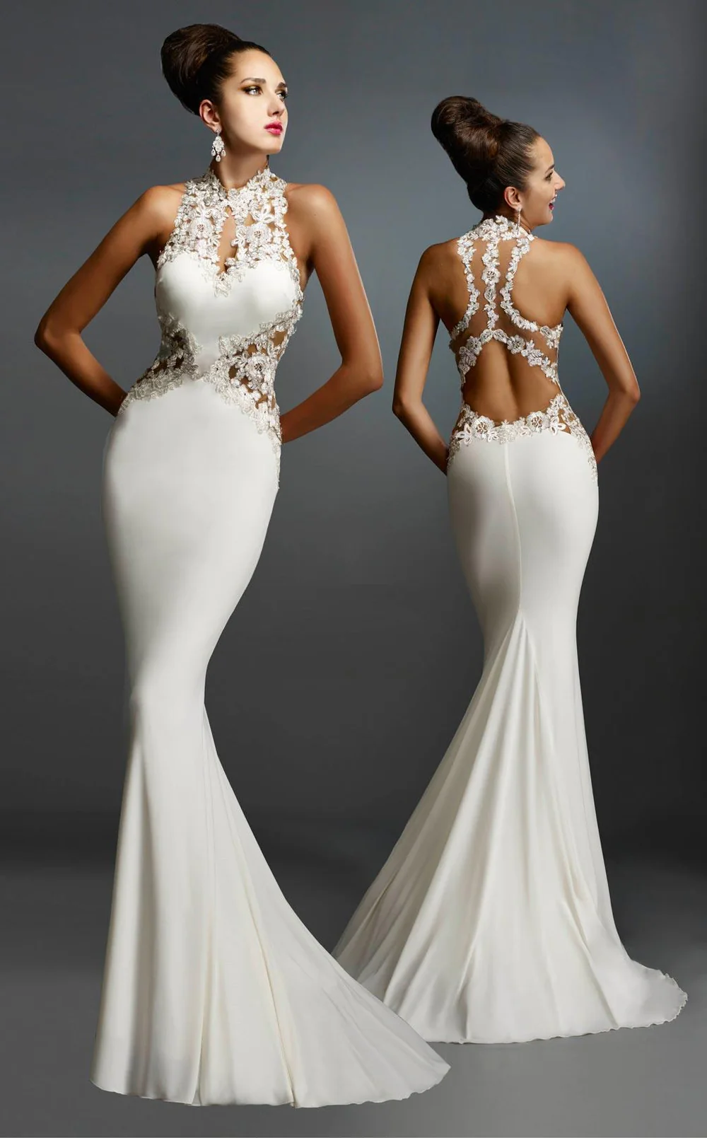 Janique W974 mermaid dress from  The Dress Warehouse