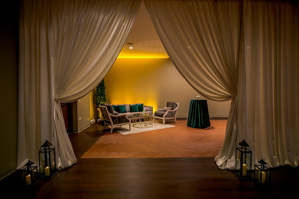 VIP lounge area at Amazing Space Chicago set for a corporate event