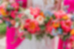 Bright florals in a wedding bouquet