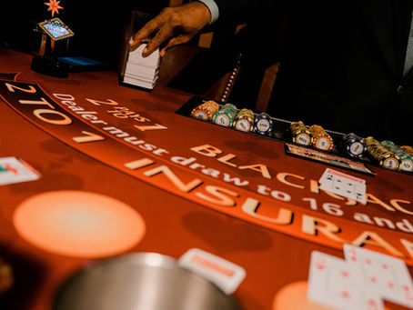 High-end and professional blackjack table
