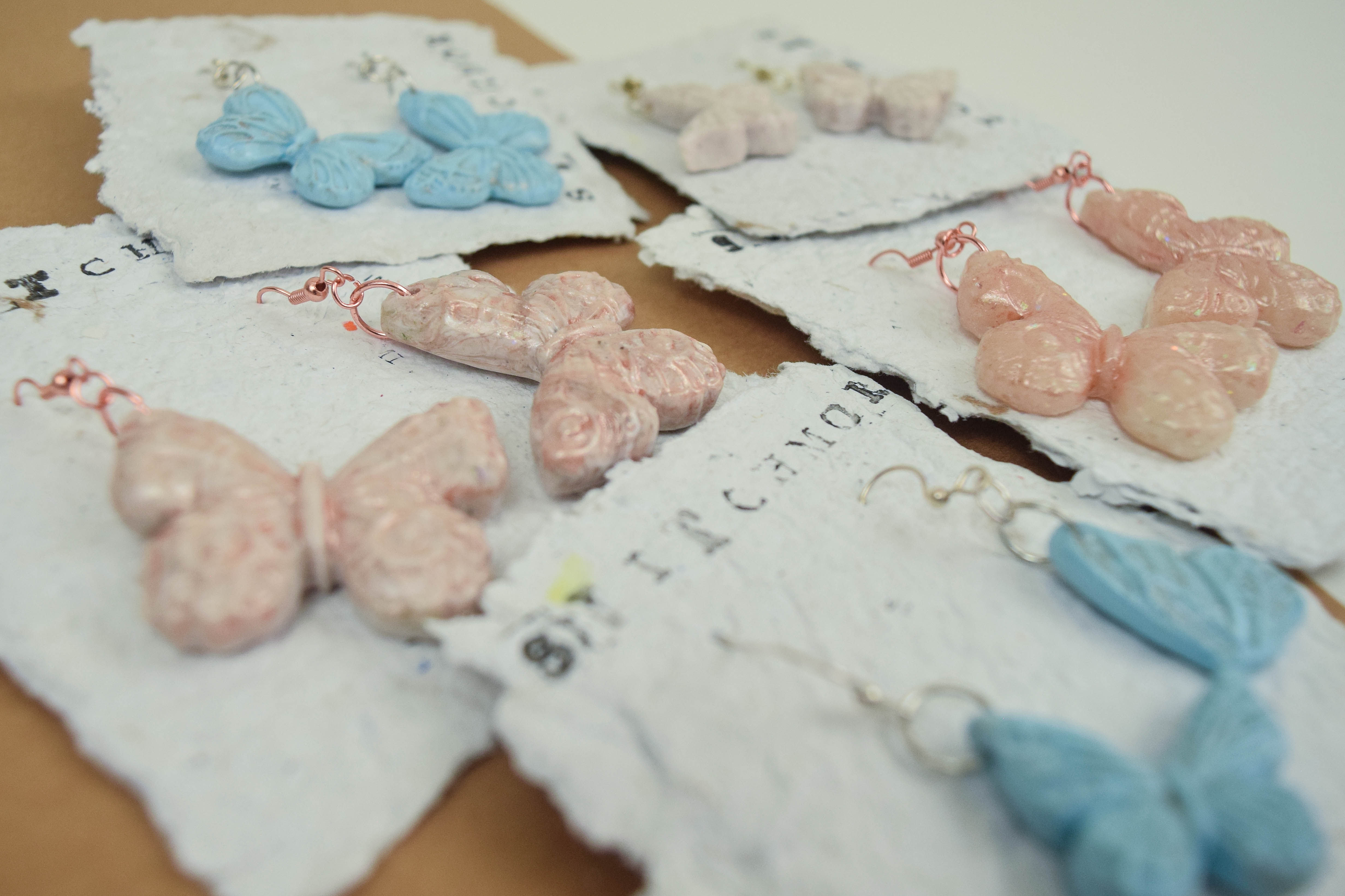 Dangling Turquoise Butterfly Earrings